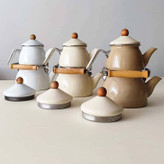 کتری قوری دسته چوبی