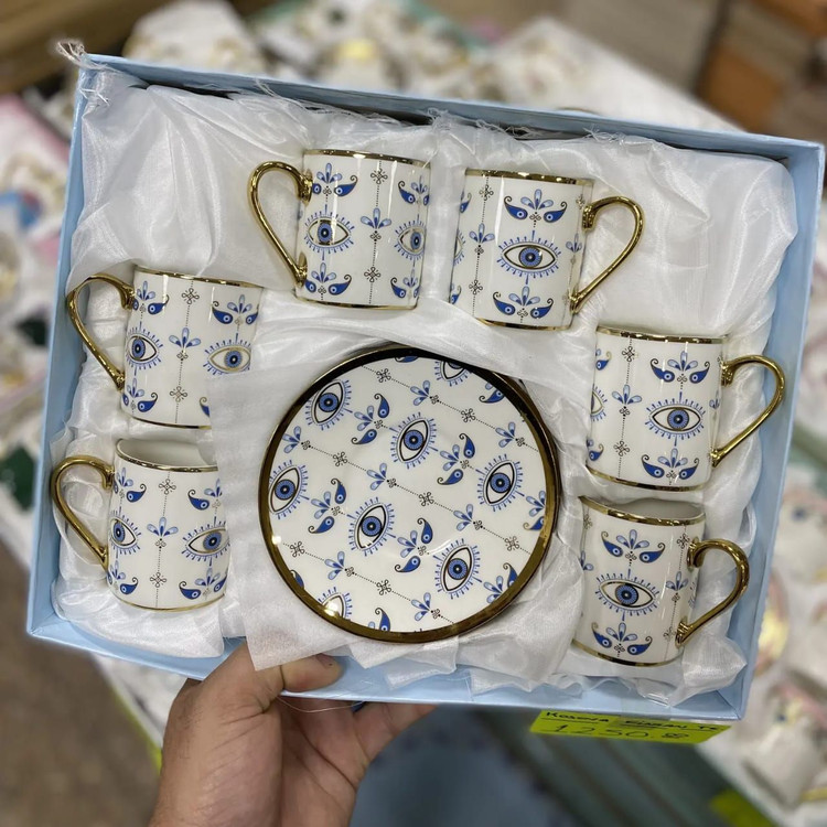 ست قهوه خوری طرح چشم و نظر
