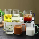لیوان مربع دسته رنگی