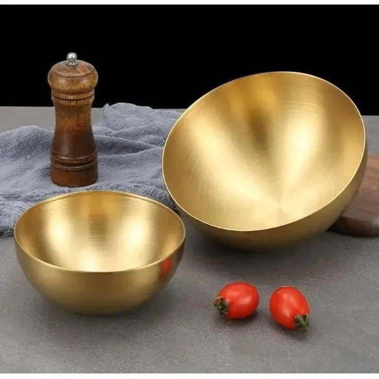 کاسه استیل طلایی سه سایز