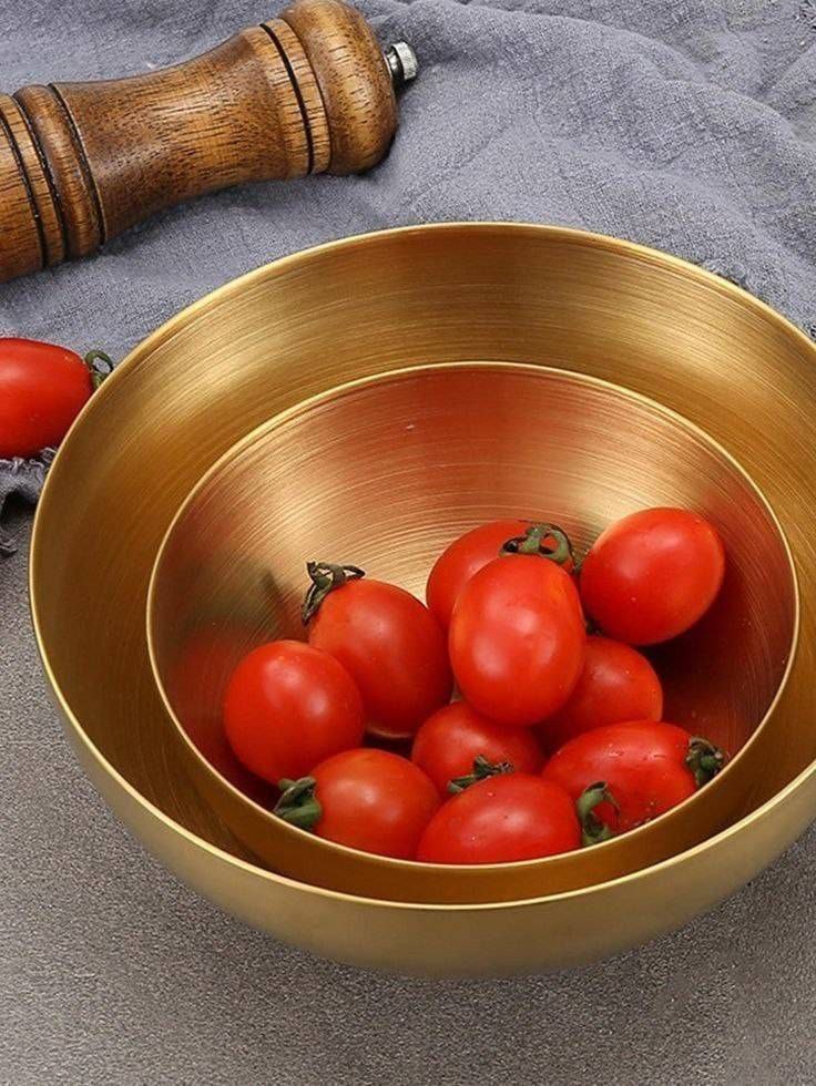 کاسه استیل طلایی سه سایز