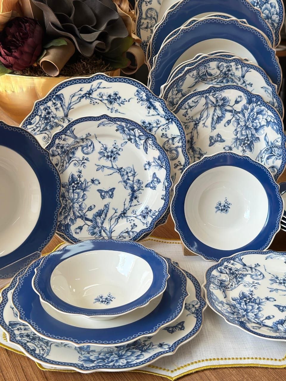 سرویس غذاخوری 24 پارچه طرح blue life از برند miss betty🇹🇷