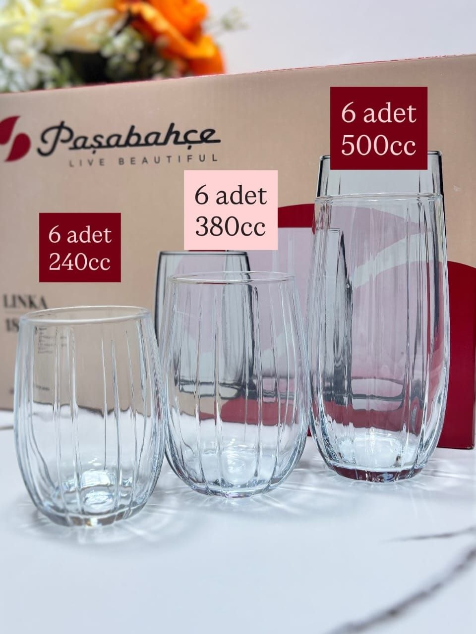 ست 18 پارچه لیوان نیم لیوان   برند Paşabahçe ترکیه 🇹🇷
