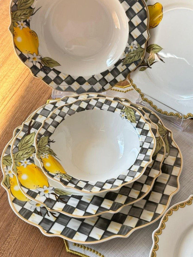 سرویس غذا خوری 24 پارچه طرح Linda 🍋 برند Miss Betty ترکیه 🇹🇷