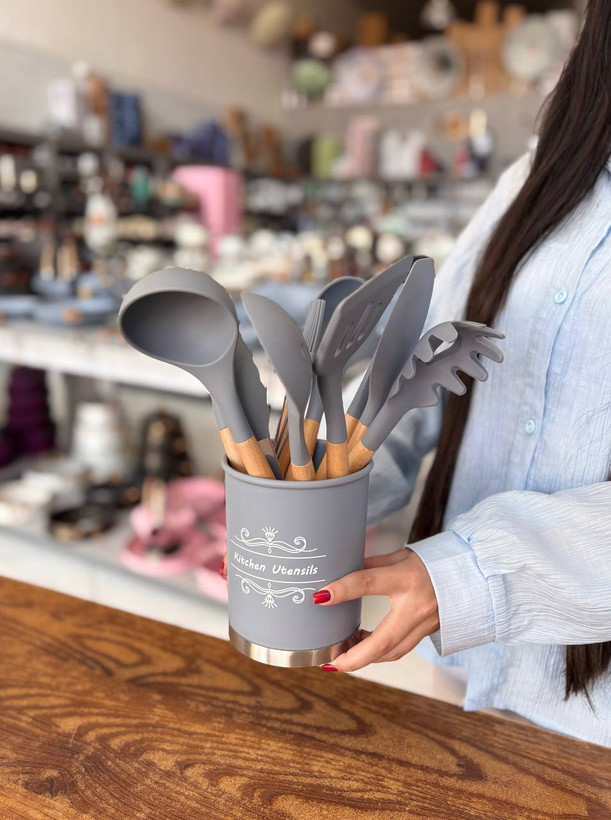 ست کامل ابزار اشپزخانه 12 پارچه Utensil Set🩶