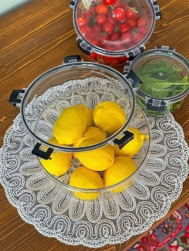 ظروف نگهدارنده سه تایی گرد و مستطیل